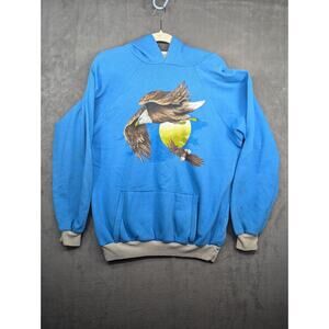 Poltermann Fashions Hoodie Mens XXL Blue Bald Eagles Vintage 80s